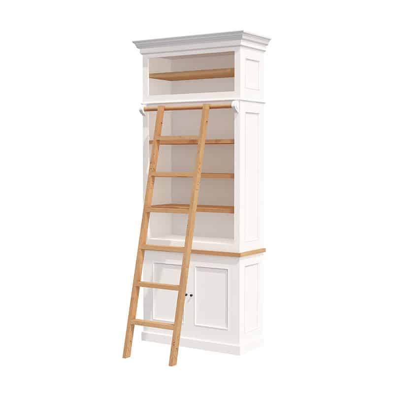 Meuble bibliothèque en bois au style cottage / charme sur mesure