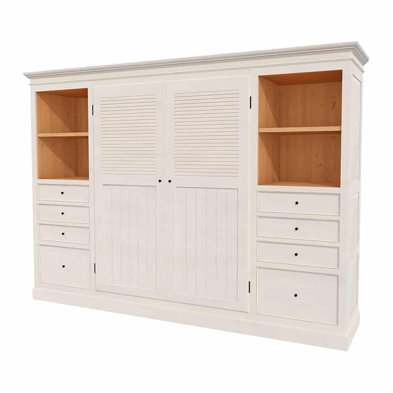 Dressing en bois blanc design cottage / charme sur mesure