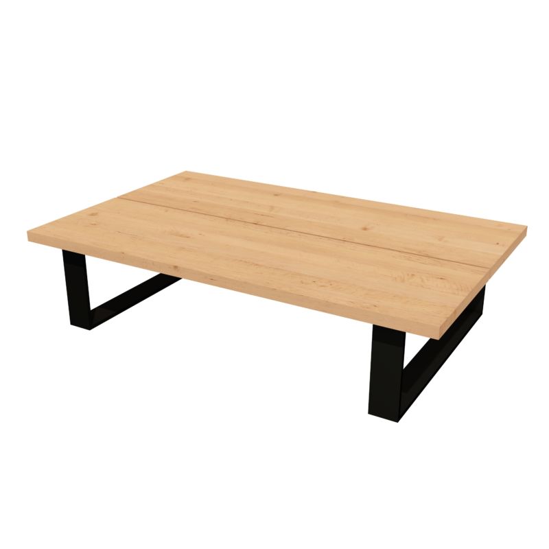 Table chêne massif pied métal
